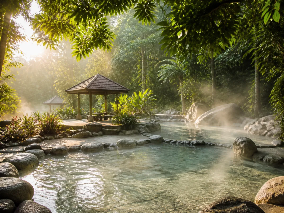Natural hot spring near Ara Grove